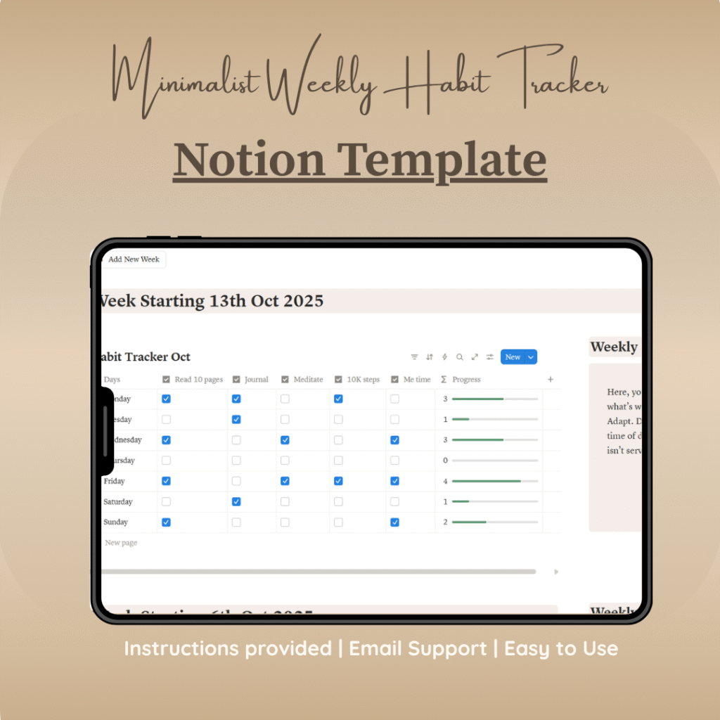 habit tracker notion template